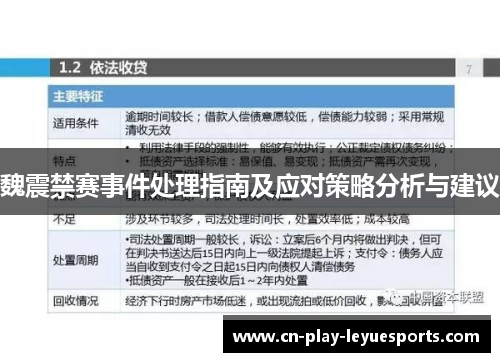 魏震禁赛事件处理指南及应对策略分析与建议