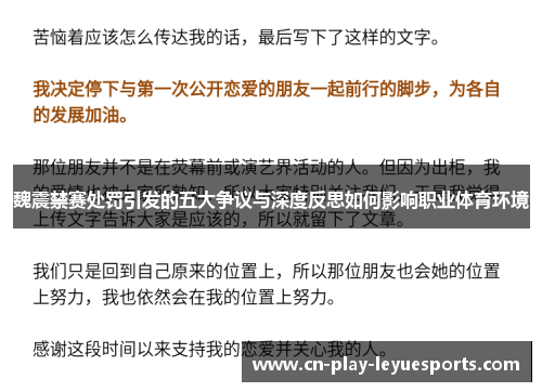 魏震禁赛处罚引发的五大争议与深度反思如何影响职业体育环境